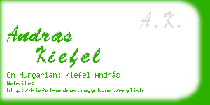 andras kiefel business card